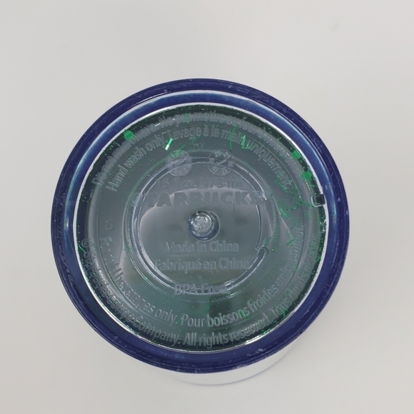 STARBUCKS GREEN GLITTER GRANDE ICED COFFEE COLD BEVERAGE TUMBLER 2018 HOLIDAY - Picture 8 of 13